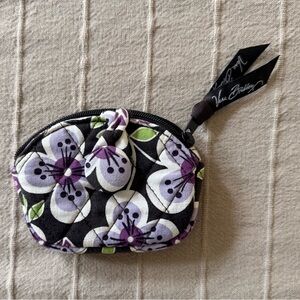 Vera Bradley Plum Petals Quilted Coin Pouch